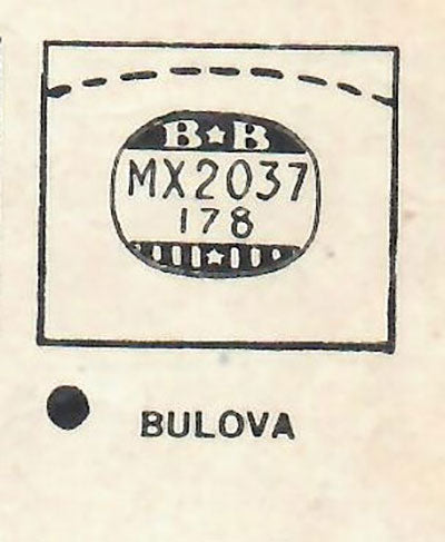 BULOVA : CRAFTSMAN A & CROMWELL - Rectangle 20.3mm x 17.8mm