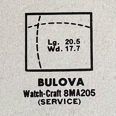 BULOVA : FLEETWOOD (AND OTHERS) - Rectangle 20.5mm x 17.7mm
