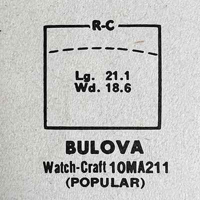 BULOVA : ACADEMY AWARD Y (AND OTHERS) - Rectangle 21.1mm x 18.6mm