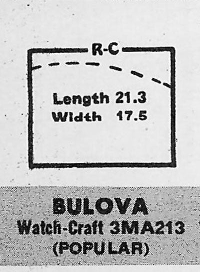 BULOVA - Rectangle 21.3mm x 17.5mm