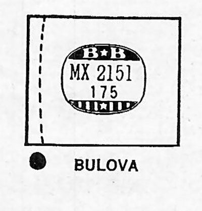 BULOVA : AMERICAN EAGLE (AND OTHERS) - Rectangle 21.5mm x 17.5mm