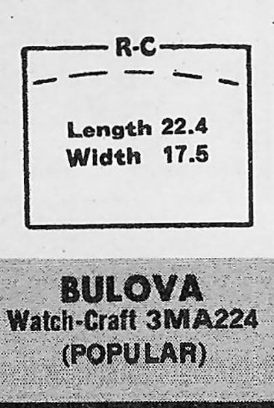 BULOVA - Rectangle 22.4mm x 17.5mm