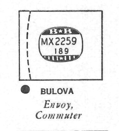BULOVA : COMMUTER (AND OTHERS) - Rectangle 22.5mm x 18.9mm