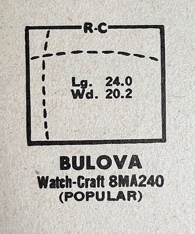 BULOVA - Rectangle 24.0mm x 20.2mm