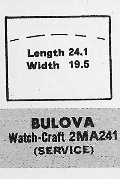 BULOVA - Rectangle 24.1mm x 19.5mm