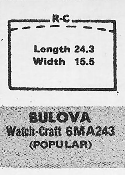 BULOVA - Rectangle 24.3mm x 15.5mm