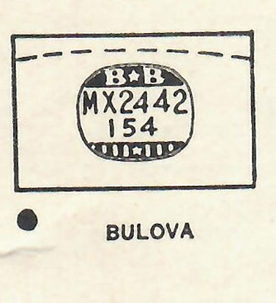 BULOVA : BOONE (AND OTHERS) - Rectangle 24.4mm x 15.4mm