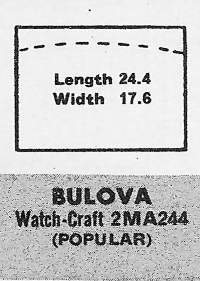 BULOVA - Rectangle 24.4mm x 17.6mm