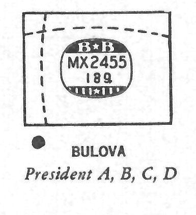 BULOVA : BARCLAY (AND OTHERS) - Rectangle 24.5mm x 18.5mm