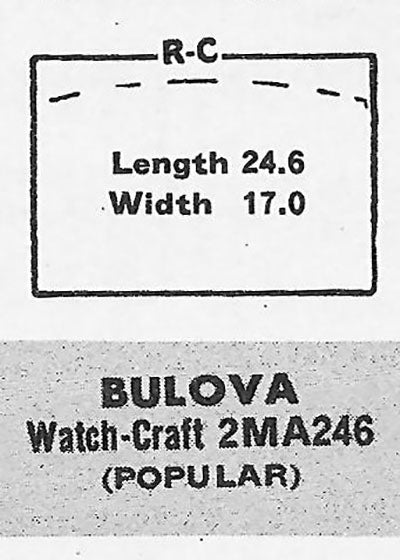 BULOVA - Rectangle 24.6mm x 17.0mm