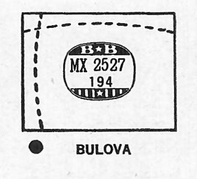 BULOVA : WHITTIER - Rectangle 25.2mm x 19.4mm