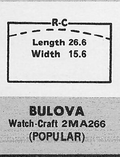 BULOVA - Rectangle 26.6mm x 15.6mm