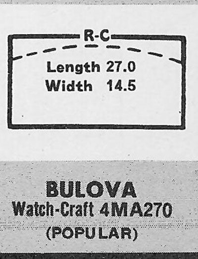 BULOVA - Rectangle 27.0mm x 14.5mm