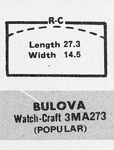 BULOVA - Rectangle 27.3mm x 14.5mm