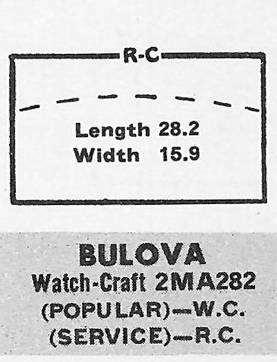 BULOVA - Rectangle 28.2mm x 15.9mm