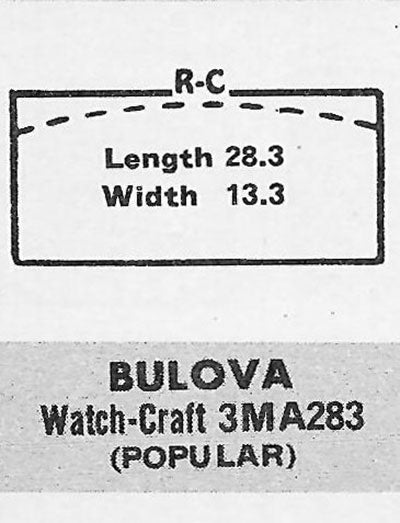 BULOVA - Rectangle 28.3mm x 13.3mm