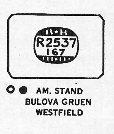 GRUEN : 315/91 & BULOVA - Rectangle w/Cut Corners 25.3mm x 16.7mm DUREX & ROCK-CRAFT