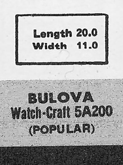 BULOVA - Rectangle 20.0mm x 11.0mm