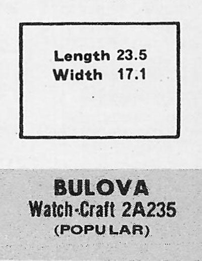 BULOVA - Rectangle 23.5mm x 17.1mm