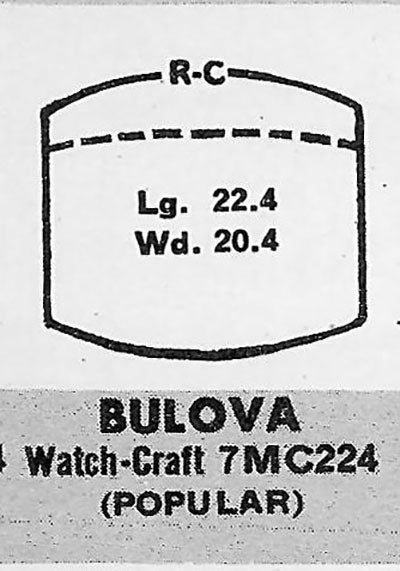 BULOVA - Tonneau 22.4mm x 20.4mm