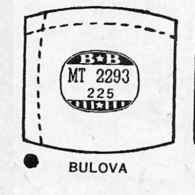 BULOVA : RUXTON & RUXTON A - Tonneau 22.9mm x 22.5mm