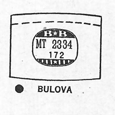 BULOVA : BRUCE & KENMORE- Tonneau 23.3mm x 17.2mm DUREX
