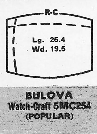 BULOVA - Tonneau 25.4mm x 19.5mm