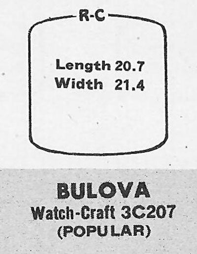 BULOVA : HIS EXCELLENCY YY - Tonneau w/Radius Corners 21.6mm x 20.7mm