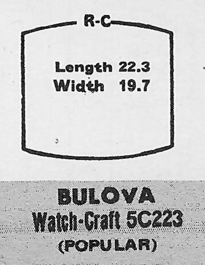 BULOVA - Tonneau 22.3mm x 19.7mm