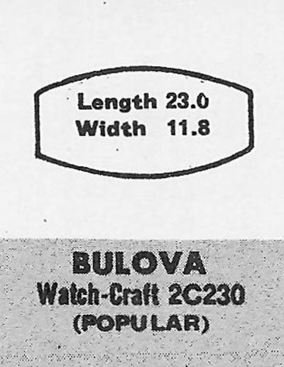 BULOVA - Tonneau 22.9mm x 11.9mm