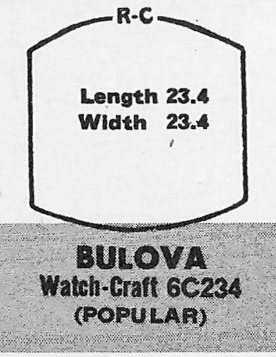 BULOVA - Tonneau 23.4mm x 23.3mm