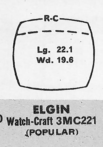 ELGIN : 6702 - Cushion 22.1mm x 19.6mm