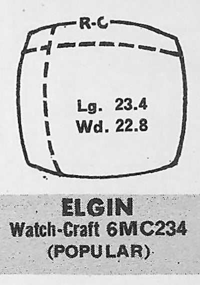 ELGIN : 5706 - Cushion 23.4mm x 22.8mm
