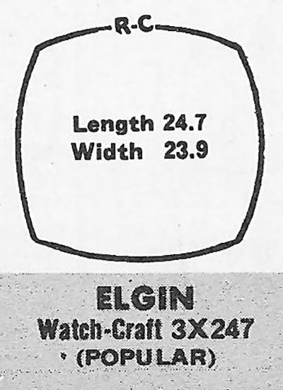 ELGIN - Cushion 24.7mm x 23.9mm