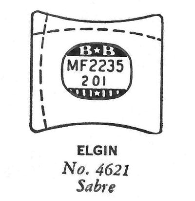 ELGIN : SABRE & 4621 - Fancy 22.3mm x 20.1mm
