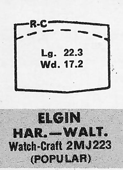 ELGIN & WALTHAM - Hexagon 22.3mm x 17.2mm
