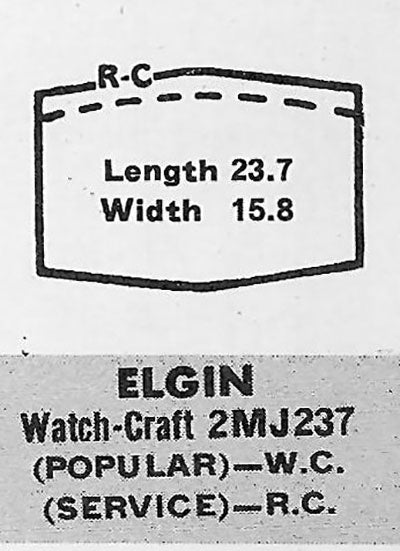 ELGIN - Hexagon 23.7mm x 15.8mm