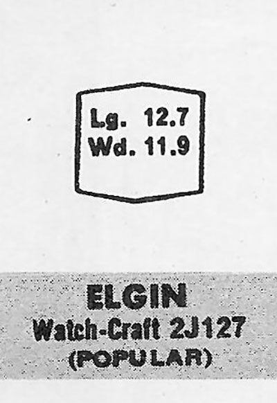 ELGIN - Hexagon 12.7mm x 11.9mm