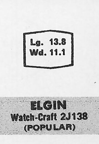 ELGIN - Hexagon 13.8mm x 11.1mm