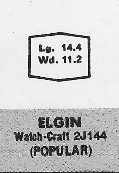 ELGIN - Hexagon 14.4mm x 11.2mm