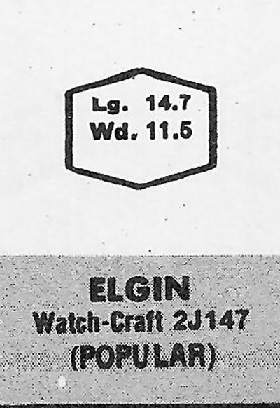 ELGIN - Hexagon 14.7mm x 11.6mm