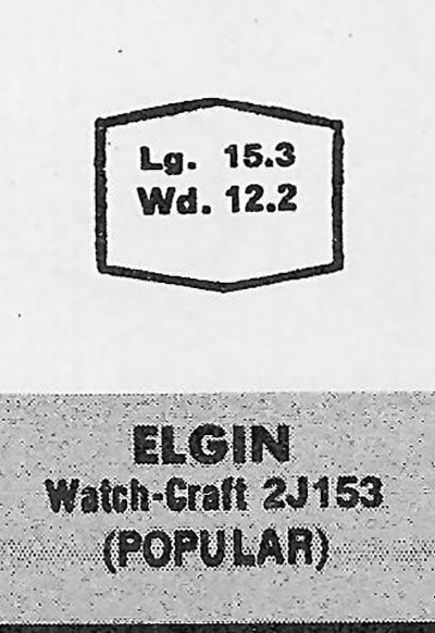 ELGIN - Hexagon 15.3mm x 12.2mm