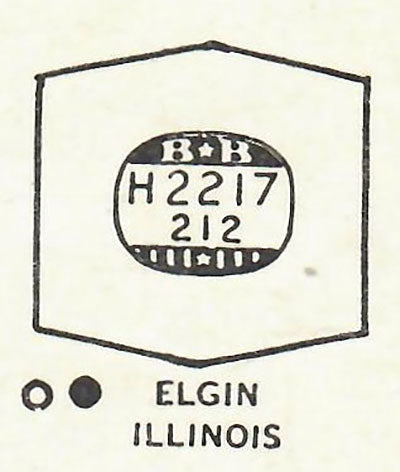 ELGIN & ILLINOIS - Hexagon 22.1mm x 21.2mm