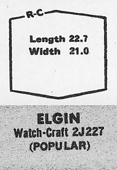 ELGIN - Hexagon 22.7mm x 21.0mm