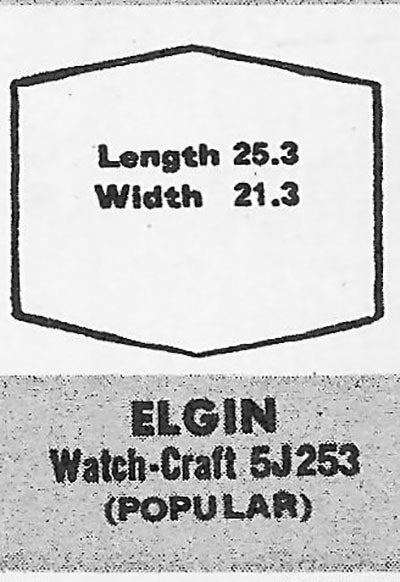 ELGIN - Hexagon 25.3mm x 21.3mm