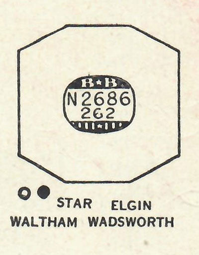 ELGIN & WALTHAM - Octagon 26.8mm x 26.2mm DUREX