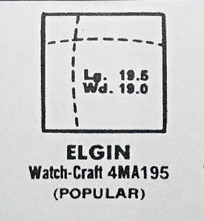 ELGIN - Rectangle 19.5mm x 19.0mm