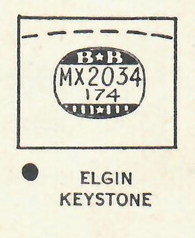 ELGIN : 5703 - Rectangle 20.3mm x 17.4mm DUREX & ROCK-CRAFT
