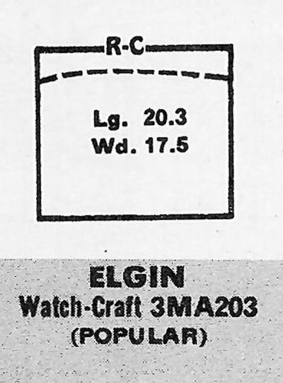 ELGIN : 5703 - Rectangle 20.3mm x 17.4mm DUREX & ROCK-CRAFT