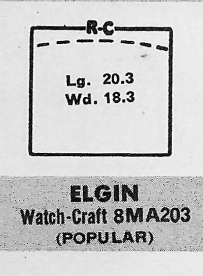 ELGIN : 4612 & 4612A - Rectangle 20.4mm x 18.5mm